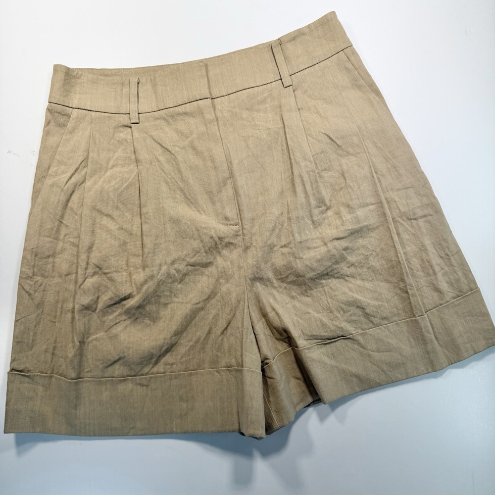 Diane Von Furstenberg Linen Blend Chino Short NWT 8 Waist 28" MSRP $248
